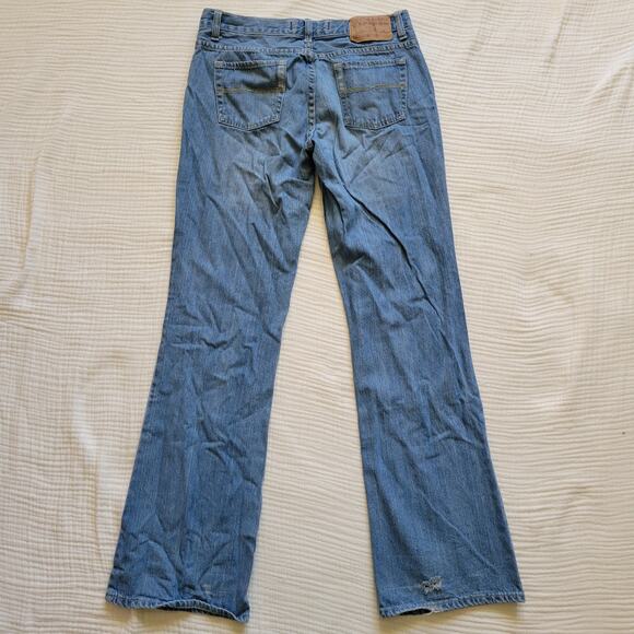 Y2K Express Womens 8 Low Rise Bootcut Jeans Medium Light Wash Western Cyber - Picture 6 of 6